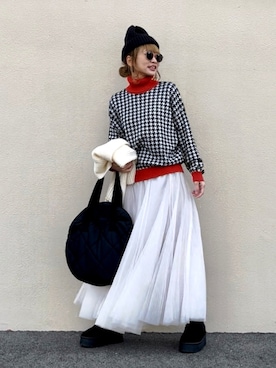 「サークルバッグ」｜高野軍曹さん（レディース・158cm）の秋コーディネート