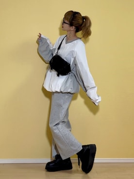 「notch.」｜「アイテム（ジャージ）」を使った、高野軍曹さん（レディース・158cm）の春コーディネート
