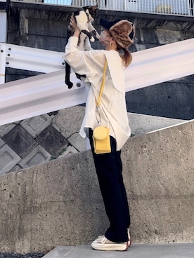 「at.（アット）のアイテム」を使った、高野軍曹さん（レディース・158cm）の秋コーディネート