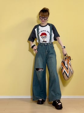 高野軍曹さん(レディース・158cm)の夏コーディネート