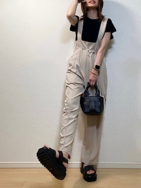 「EYLE（アイル）のアイテム」を使った、高野軍曹さん（レディース・158cm）の夏コーディネート