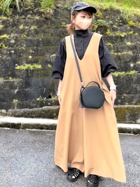 「サークルバッグ」｜高野軍曹さん（レディース・158cm）の夏コーディネート