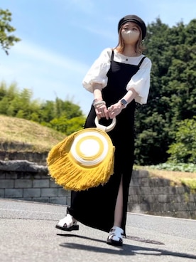 「Ruben（ルーベン）のアイテム（ハンチング/ベレー帽）」を使った、高野軍曹さん（レディース・158cm）の夏コーディネート