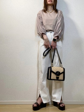 「EYLE（アイル）のアイテム」を使った、高野軍曹さん（レディース・158cm）の夏コーディネート