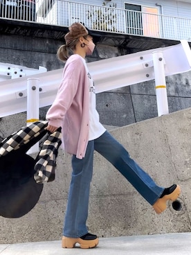 「AliExpress」｜「アイテム（アクセサリー）」を使った、高野軍曹さん（レディース・158cm）の冬コーディネート