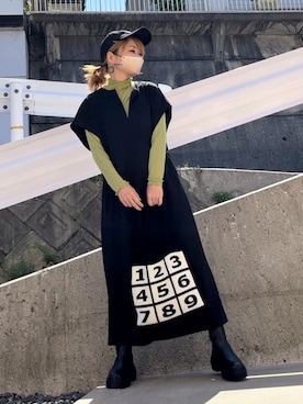 「Iris（イリス）のアイテム（アクセサリー）」を使った、高野軍曹さん（レディース・158cm）の秋コーディネート