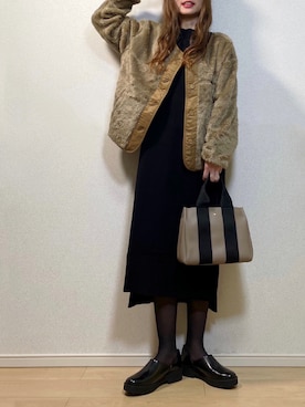 「URBAN RESEARCH Sonny Label（アーバンリサーチサニーレーベル）のアイテム（ブルゾン）」を使った、高野軍曹さん（レディース・158cm）の冬コーディネート