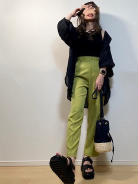 「RECTANGLE」｜高野軍曹さん（レディース・158cm）の夏コーディネート