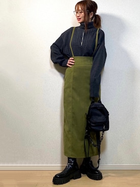 「Meach.（ミーチ）のアイテム」を使った、高野軍曹さん（レディース・158cm）の秋コーディネート