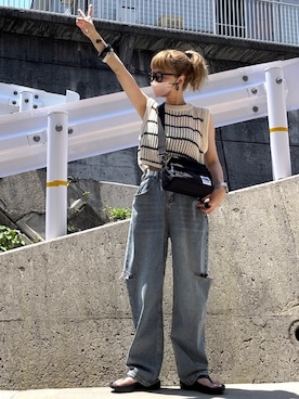 「MADDEN（メデン）のアイテム」を使った、高野軍曹さん（レディース・158cm）の夏コーディネート