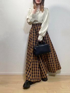 「M2SUQARED（エムツースクエア）のアイテム」を使った、高野軍曹さん（レディース・158cm）の冬コーディネート
