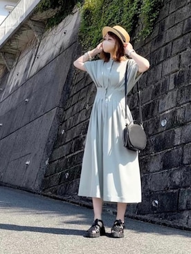 「サークルバッグ」｜高野軍曹さん（レディース・158cm）の春コーディネート