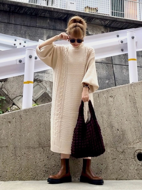 セール】【Fizz/フィズ】 ボリュームスリーブ ハイネックケーブル