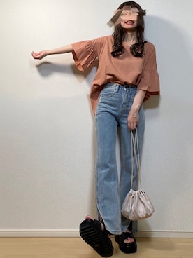 「coen by SIZU（コーエンバイシズ）のアイテム」を使った、高野軍曹さん（レディース・158cm）の夏コーディネート