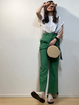 「RECTANGLE」｜高野軍曹さん（レディース・158cm）の夏コーディネート