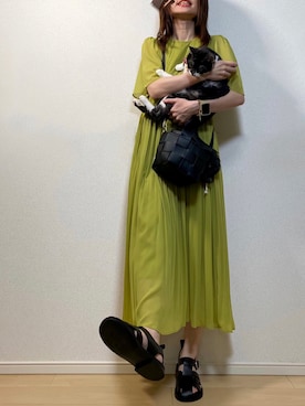 「EYLE（アイル）のアイテム」を使った、高野軍曹さん（レディース・158cm）の夏コーディネート