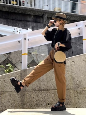 「Ruben（ルーベン）のアイテム」を使った、高野軍曹さん（レディース・158cm）の夏コーディネート