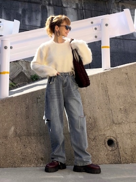 「RASW（ラス）のアイテム」を使った、高野軍曹さん（レディース・158cm）の秋コーディネート