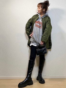 「URBAN RESEARCH（アーバンリサーチ）のアイテム（ブルゾン）」を使った、高野軍曹さん（レディース・158cm）の秋コーディネート