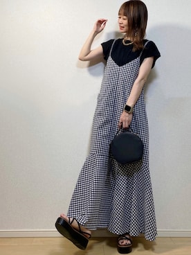 「EYLE（アイル）のアイテム」を使った、高野軍曹さん（レディース・158cm）の夏コーディネート