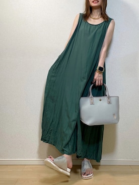 「EYLE（アイル）のアイテム」を使った、高野軍曹さん（レディース・158cm）の夏コーディネート