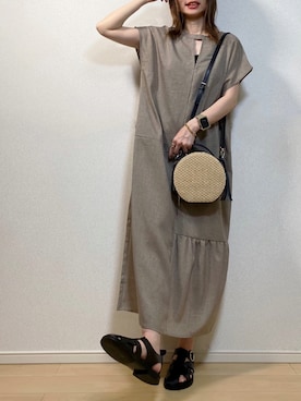 「EYLE（アイル）のアイテム」を使った、高野軍曹さん（レディース・158cm）の夏コーディネート