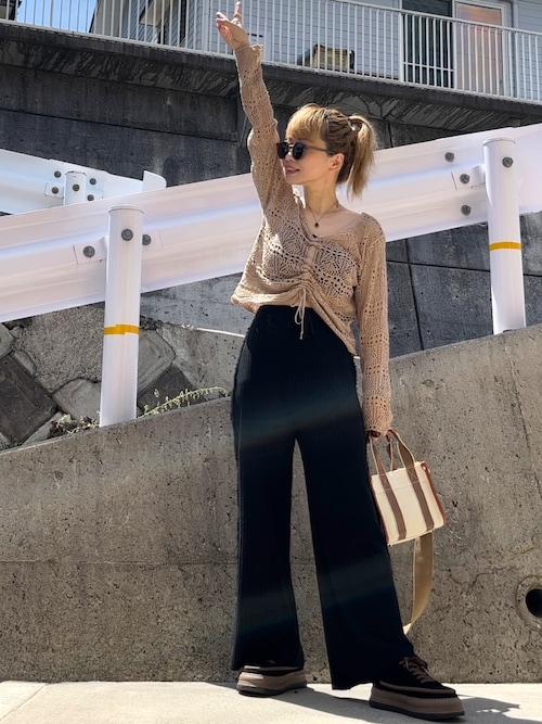 セール】フリンジリブニットパンツ（その他パンツ）｜deux amour