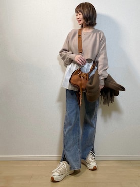 「Meach.（ミーチ）のアイテム」を使った、高野軍曹さん（レディース・158cm）の冬コーディネート