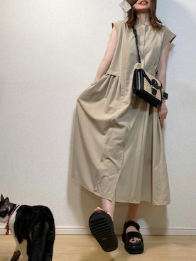 「EYLE（アイル）のアイテム」を使った、高野軍曹さん（レディース・158cm）の夏コーディネート