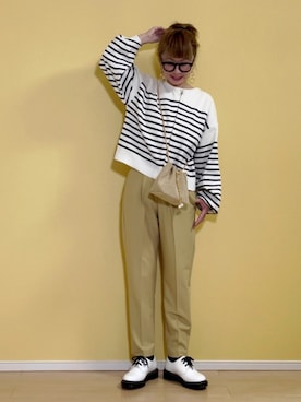 「ninon（ニノン）のアイテム」を使った、高野軍曹さん（レディース・158cm）の冬コーディネート