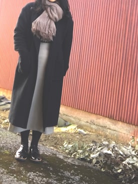 「NANO universe（ナノユニバース）のアイテム（その他アウター）」を使った、stmさん（レディース・154cm）の冬コーディネート