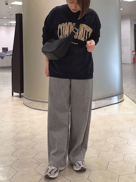 「アイテム（ボディバッグ/ウエストポーチ）」を使った、yyuuuさん（レディース・158cm）の冬コーディネート