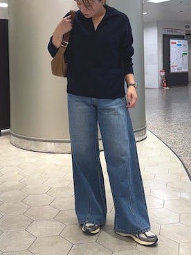 「アイテム（ボディバッグ/ウエストポーチ）」を使った、yyuuuさん（レディース・158cm）の秋コーディネート