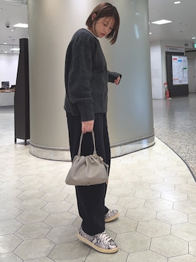 「アイテム（チャーム）」を使った、yyuuuさん（レディース・158cm）の冬コーディネート