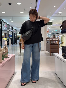 「アイテム（ボディバッグ/ウエストポーチ）」を使った、yyuuuさん（レディース・158cm）の春コーディネート