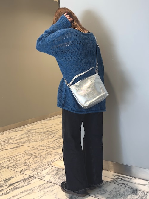 【未使用】russet　チェーンレザーショルダーバッグ　シルバー　廃盤品 russet｜ソフトレザーラウンドショルダーバッグ[silver] | Rakuten