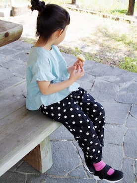 「アイテム（サンダル）」を使った、azu♪さん（キッズ・110cm）の春コーディネート