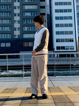 「北浜」｜まさやさん（メンズ・173cm）の秋コーディネート