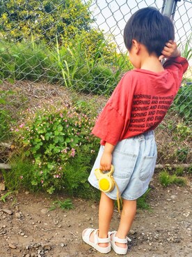 「DHOLIC kids（ディーホリックキッズ）のアイテム」を使った、しんしんさん（キッズ・100cm）の夏コーディネート