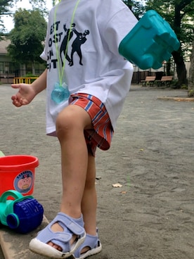「DHOLIC kids（ディーホリックキッズ）のアイテム」を使った、しんしんさん（キッズ・100cm）の夏コーディネート