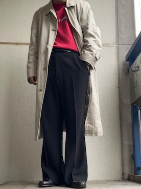 「UNIQLO（ユニクロ）のアイテム（スラックス）」を使った、takuさん（メンズ・165cm）の秋コーディネート