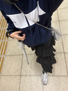 「BROKEN BASE（ブロークンベース）のアイテム（ブルゾン）」を使った、hiyoriさん（レディース・157cm）の秋コーディネート
