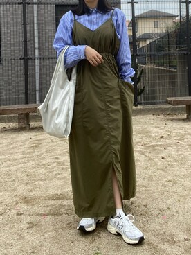 「アイテム（トートバッグ、シルバー系）」を使った、hiyoriさん（レディース・157cm）の春コーディネート