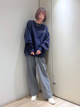 「LOWRYS FARM（ローリーズファーム）のチェーンネックレス　976398（ネックレス）」を使った、sachiさん（レディース・160cm）の秋コーディネート