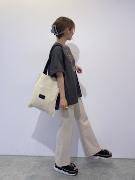 「しまむら（シマムラ）のアイテム（パンツ）」を使った、sachiさん（レディース・159cm）の夏コーディネート