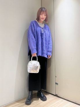 「LOWRYS FARM（ローリーズファーム）のチェーンネックレス　976398（ネックレス）」を使った、sachiさん（レディース・160cm）の秋コーディネート