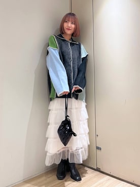 「LOWRYS FARM（ローリーズファーム）のチェーンネックレス　976398（ネックレス）」を使った、sachiさん（レディース・160cm）の秋コーディネート
