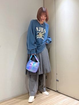 「LOWRYS FARM（ローリーズファーム）のチェーンネックレス　976398（ネックレス）」を使った、sachiさん（レディース・160cm）の秋コーディネート