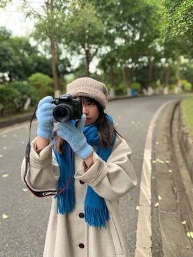 「Samansa Mos2（サマンサ モスモス）のアイテム（ダッフルコート）」を使った、イモさん（レディース・155cm）の冬コーディネート