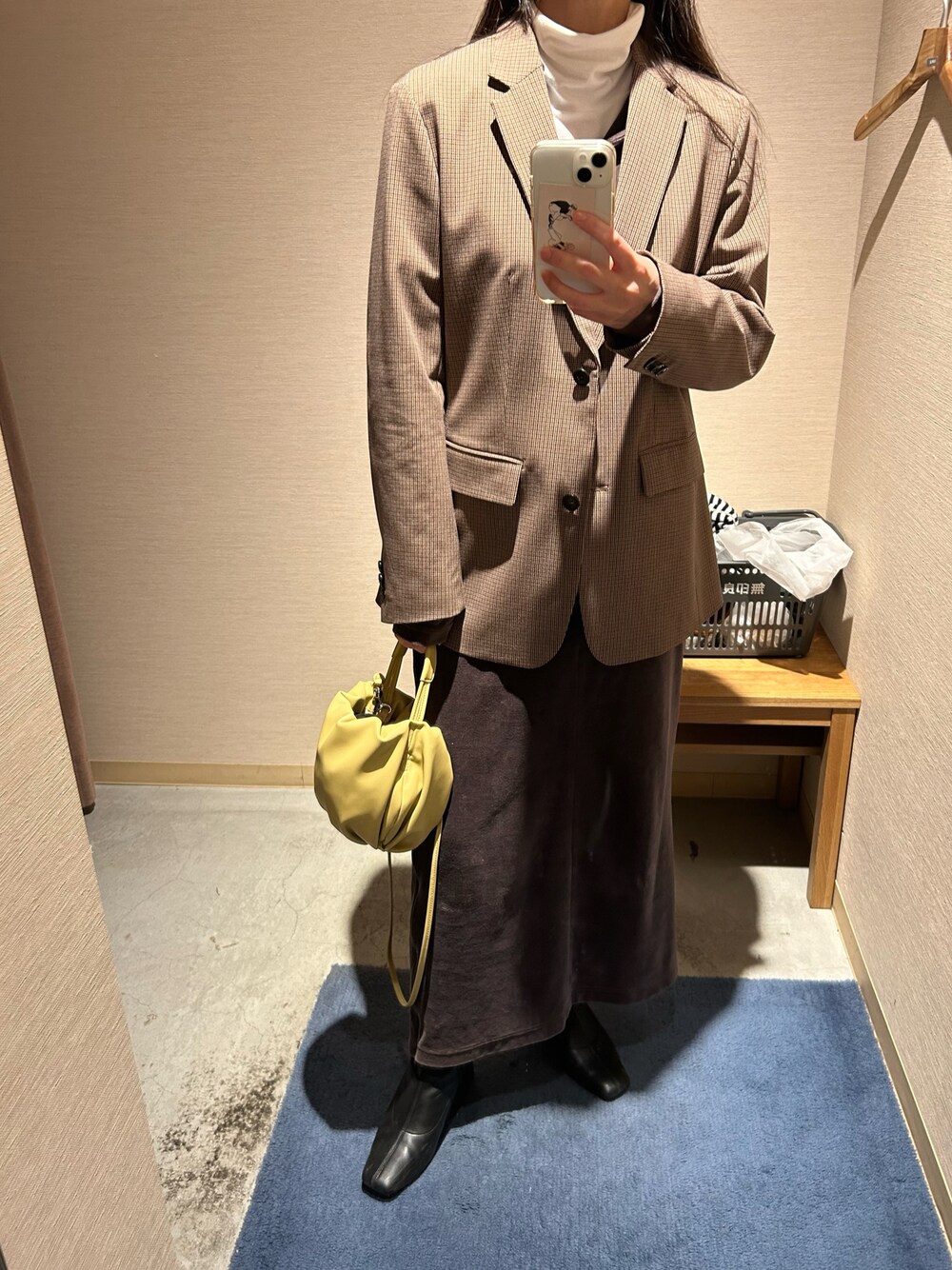 ADAM ET ROPE'】フロントジップ ベロア BOTANICAL DYED DRESSを